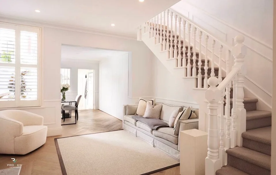 Finished staircase and hallway at the Union Street terrace, Paddington