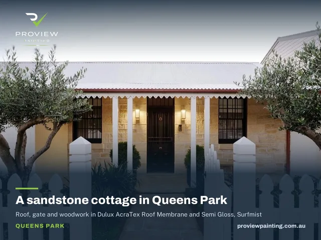 Sandstone cottage repaint by Proview Painting in Queens Park
