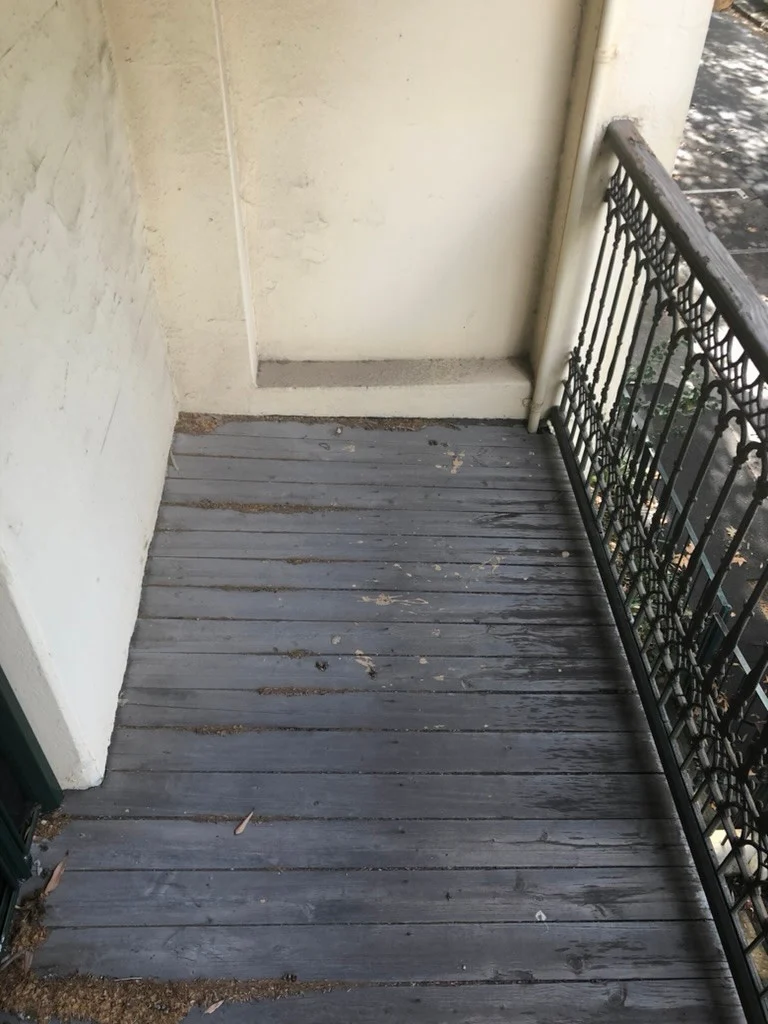 Before: Timber decking