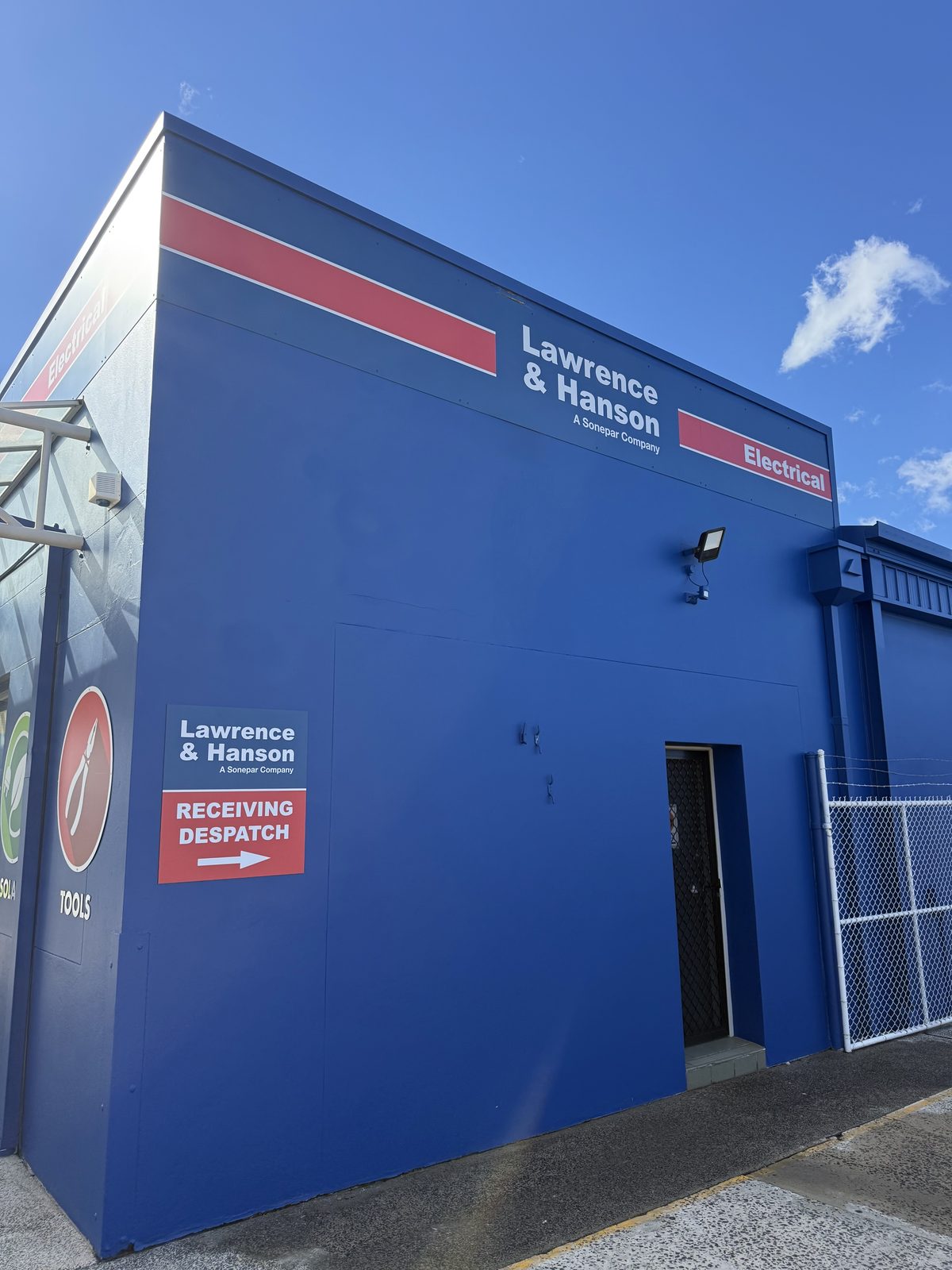 Receiving and despatch wall after repaint