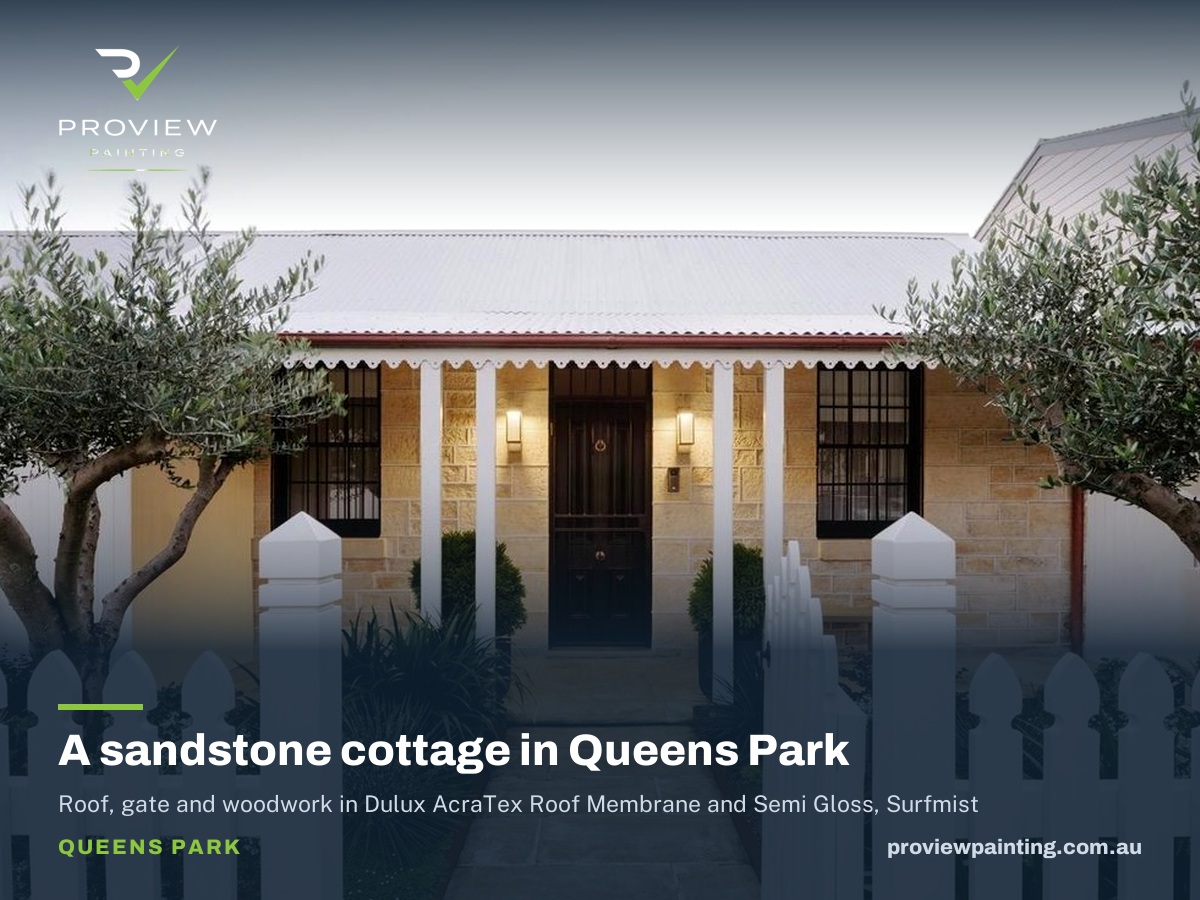 A sandstone cottage in Queens Park — repainted by Proview Painting